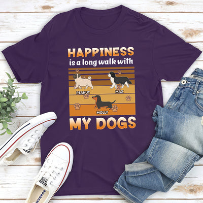 Long Walk With Dog - Personalized Custom Unisex T-shirt