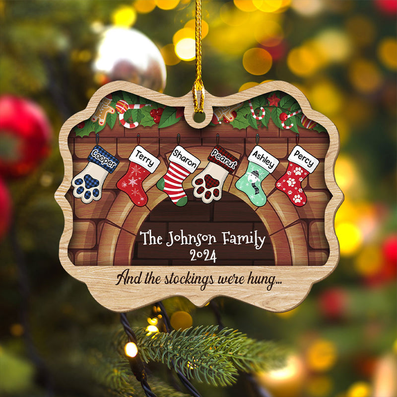 Stockings Were Hung - Personalized Custom 1-layered Wood Ornament