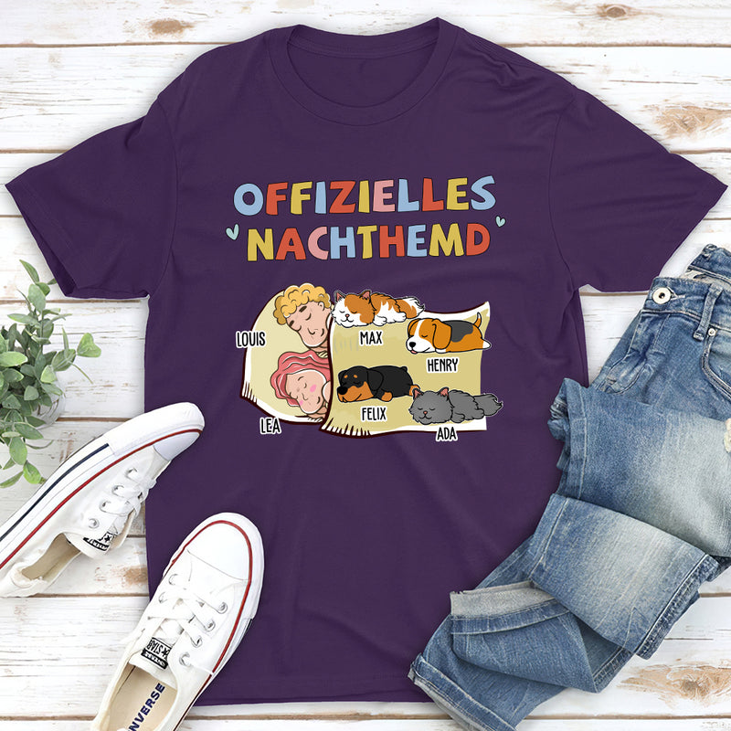 Nachthemd Haustiere Für Paare 2 - Personalisiertes Unisex T-shirt