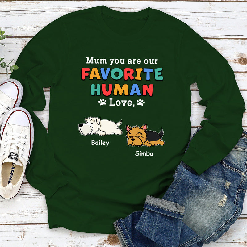 Favorite Dog Parents - Personalized Custom Long Sleeve T-shirt