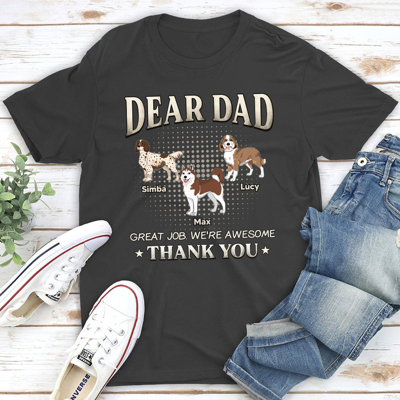 Dad We Are Awesome - Personalized Custom Premium T-shirt