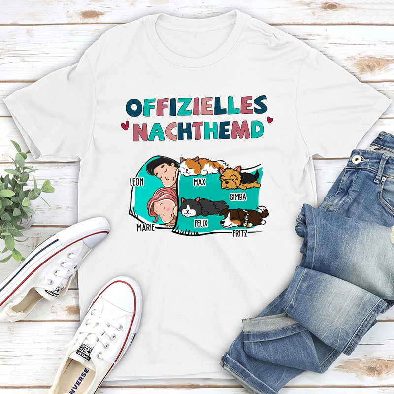 Nachthemd Haustiere Für Paare - Personalisiertes Unisex T-Shirt