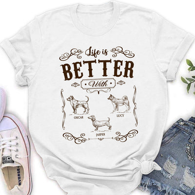 Life Is Better Vintage  - Personalized Custom Women's T-shirt