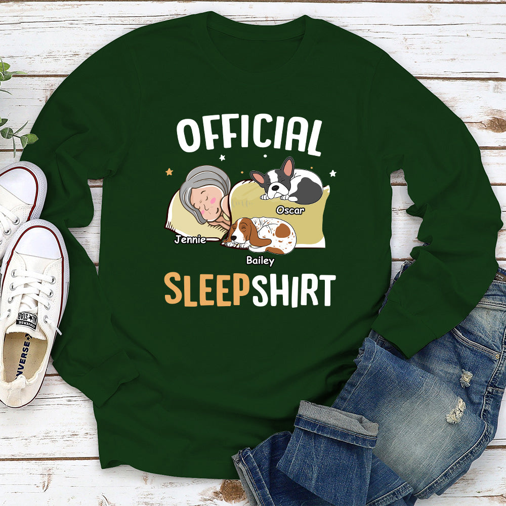 Cute Sleepshirt Personalized Pet Dog Lover Custom Long Sleeve Shirt