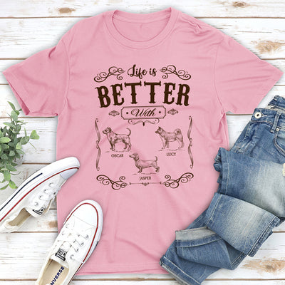 Life Is Better Vintage  - Personalized Custom Unisex T-shirt