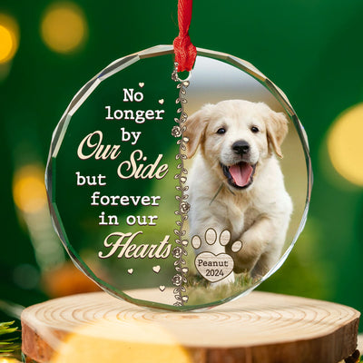 No Longer By Our Side - Personalized Custom Glass Ornament