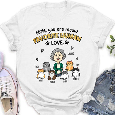 Cat Favorite Human - Personalized Custom Women's T-shirt