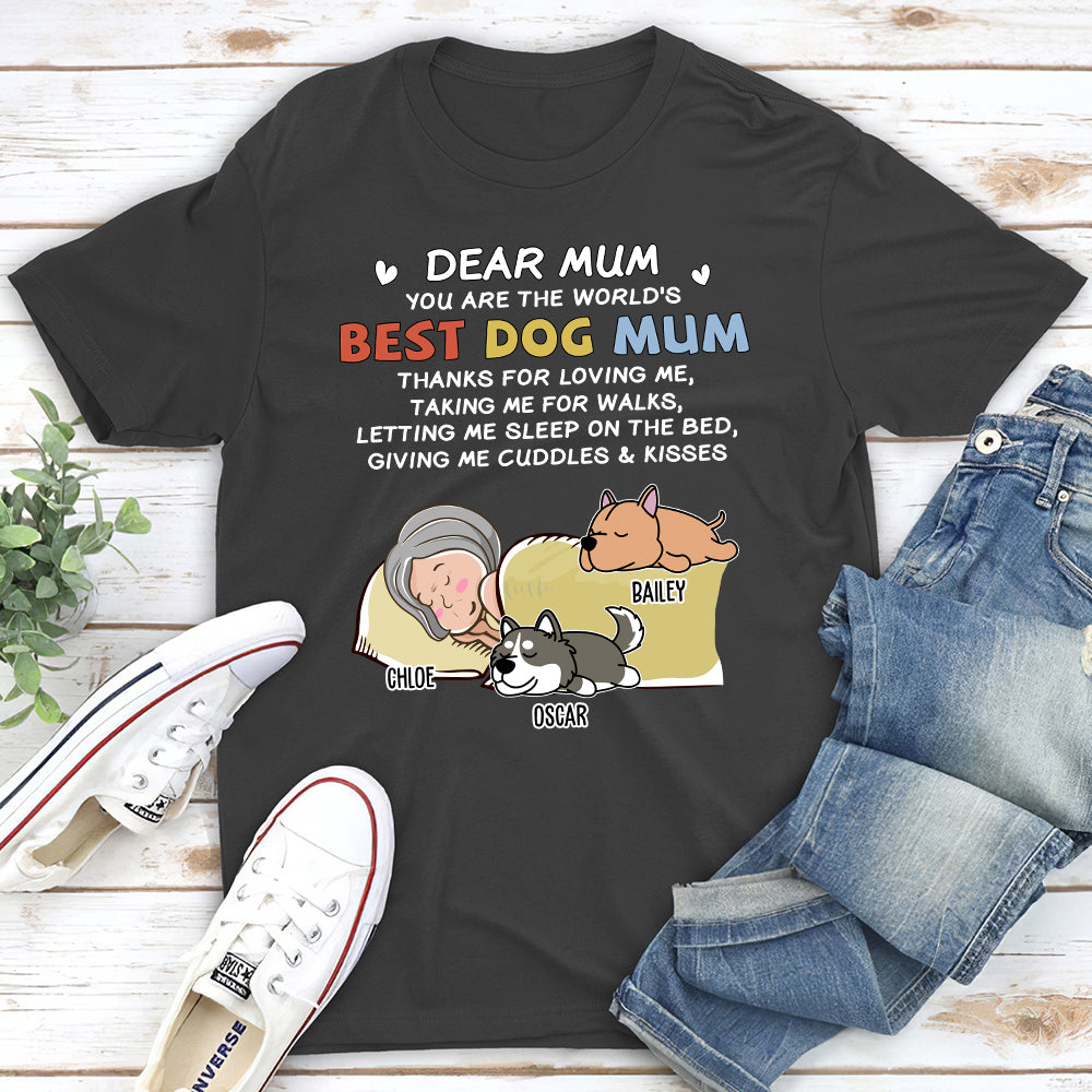 Dear Dad Dogs Letter Personalized Custom Unisex T-shirt