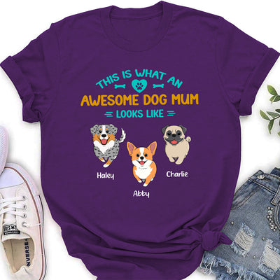 What An Awesome Dog Dad- Personalized Custom Women's T-shirt