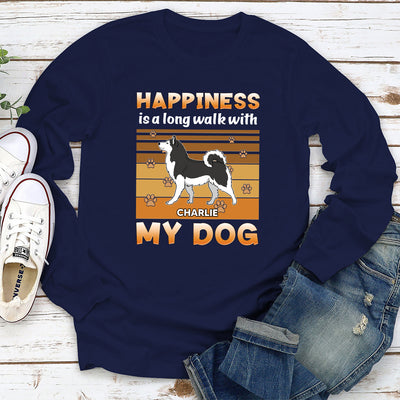 Long Walk With Dog - Personalized Custom Long Sleeve T-shirt