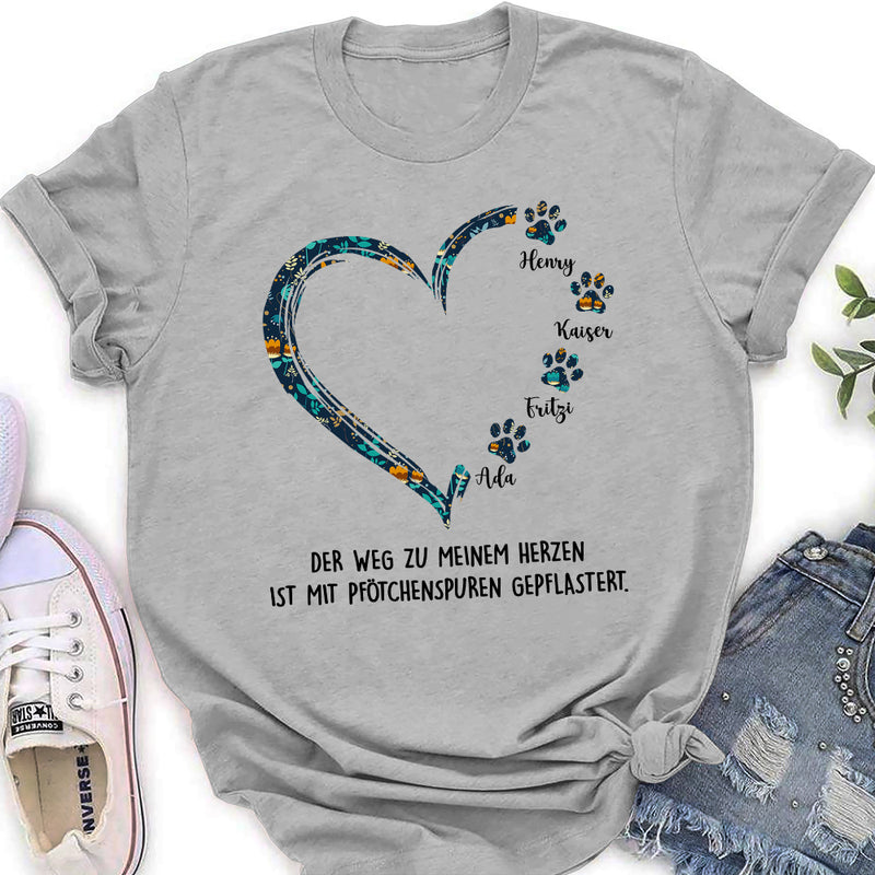 Der Weg Zu Meinem Herzen - Personalisiertes Damen T-shirt