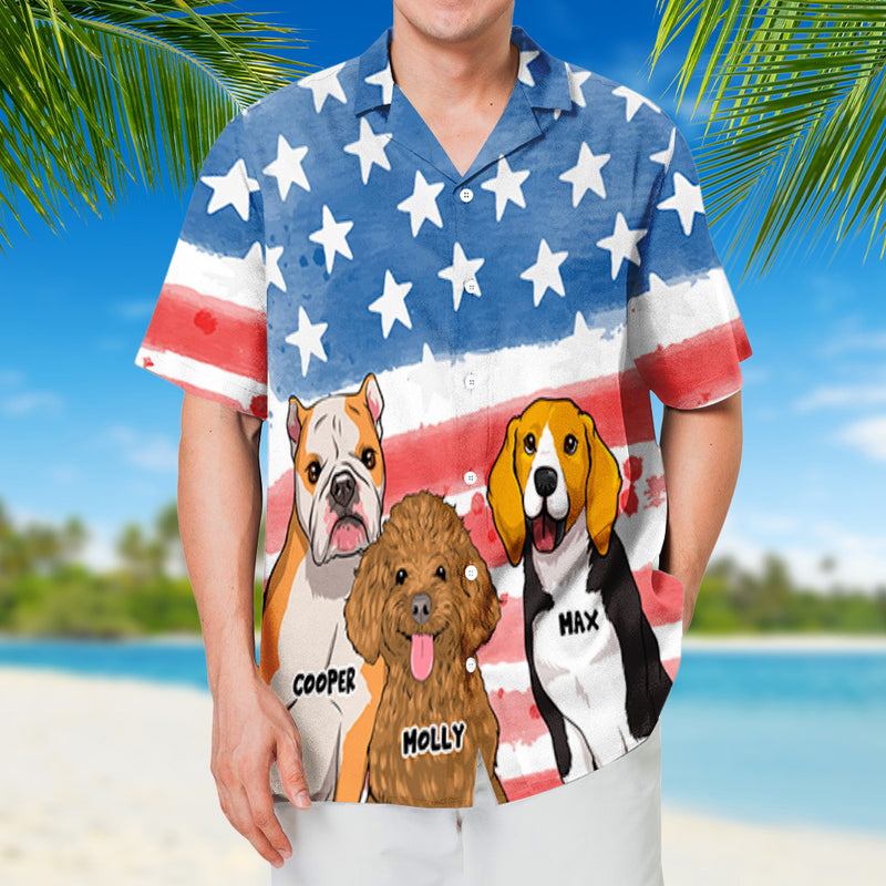 Greatest Dog Dad - Personalized Custom Hawaiian Shirt