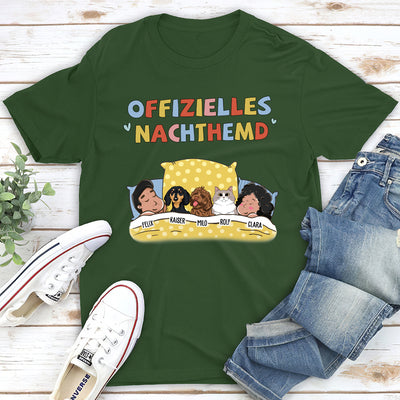 Offizielles Nachthemd Haustiere Für Paare 2 - Personalisiertes Premium T-Shirt