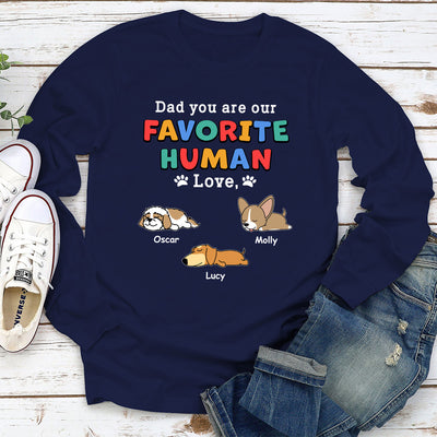 Favorite Dog Parents - Personalized Custom Long Sleeve T-shirt