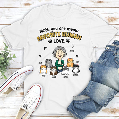 Cat Favorite Human - Personalized Custom Unisex T-shirt