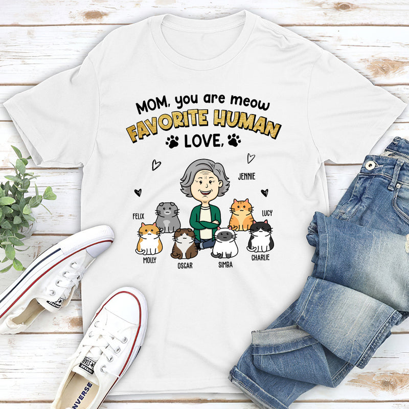 Cat Favorite Human - Personalized Custom Unisex T-shirt