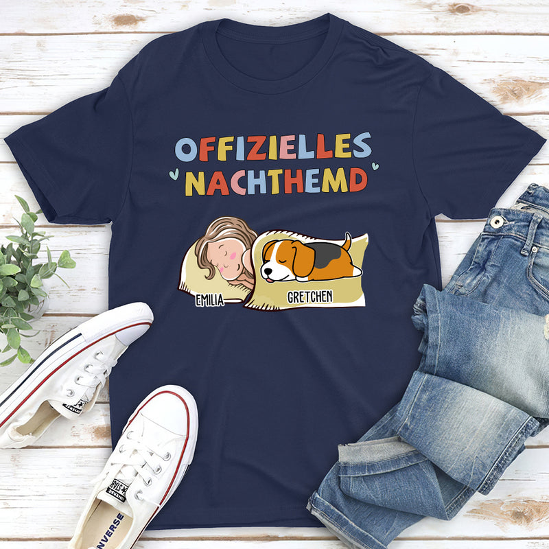 Nachthemd Für Hundebesitzer 2 - Personalisiertes Premium T-Shirt