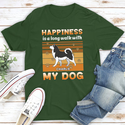 Long Walk With Dog - Personalized Custom Unisex T-shirt