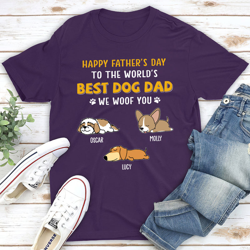 Woof You So Much Dad - Personalized Custom Premium T-shirt