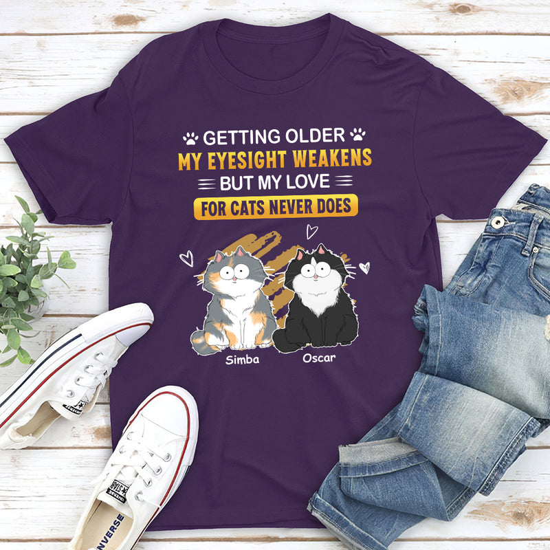 My Love For Cats - Personalized Custom Unisex T-shirt