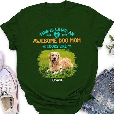 What An Awesome Dog Dad- Personalized Custom Women's T-shirt