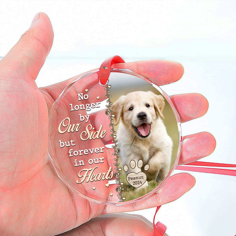 No Longer By Our Side - Personalized Custom Glass Ornament