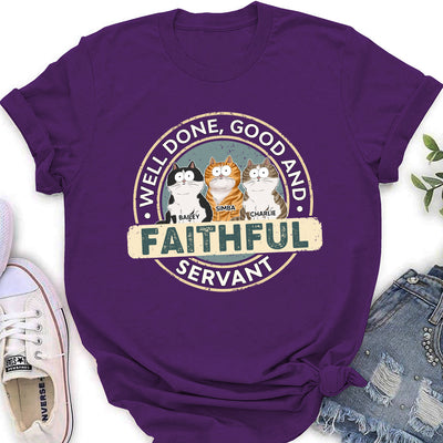 Certificate Of A Cat Servant - Personalized Custom Women's T-shirt