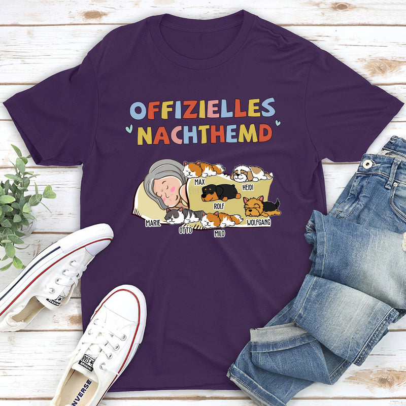 Nachthemd Für Haustierbesitzer 2 - Personalisiertes Unisex T-shirt