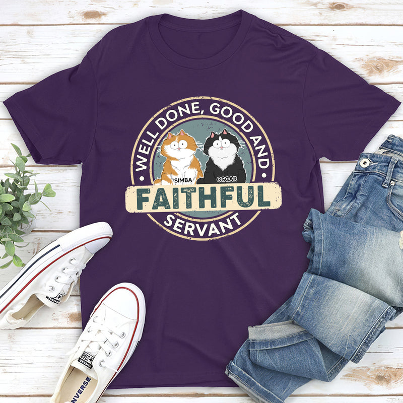 Certificate Of A Cat Servant - Personalized Custom Unisex T-shirt