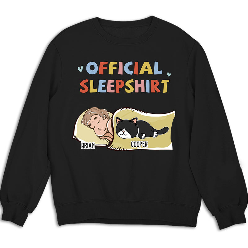 Sleeping Cat Sleepshirt - Personalized Custom Sweatshirt