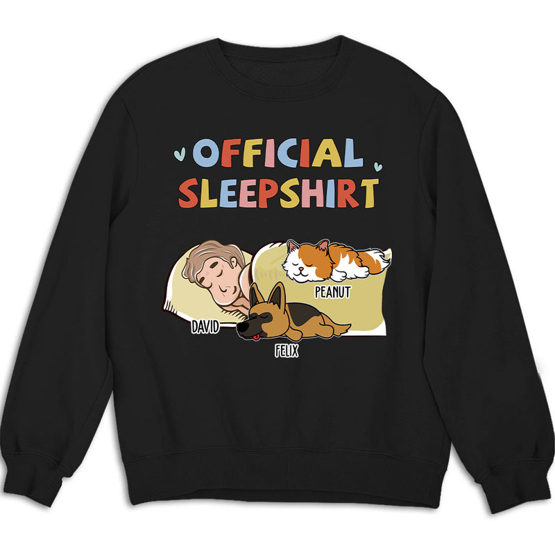 Sleeping Pet Sleepshirt Version 2 - Personalized Custom Sweatshirt