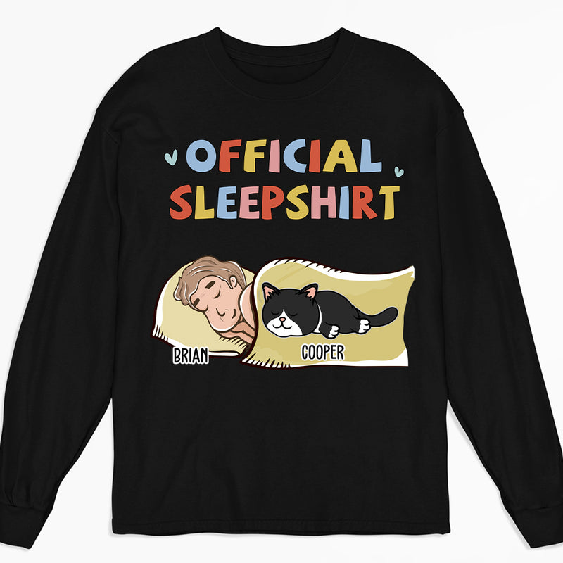 Sleeping Cat Sleepshirt - Personalized Custom Long Sleeve