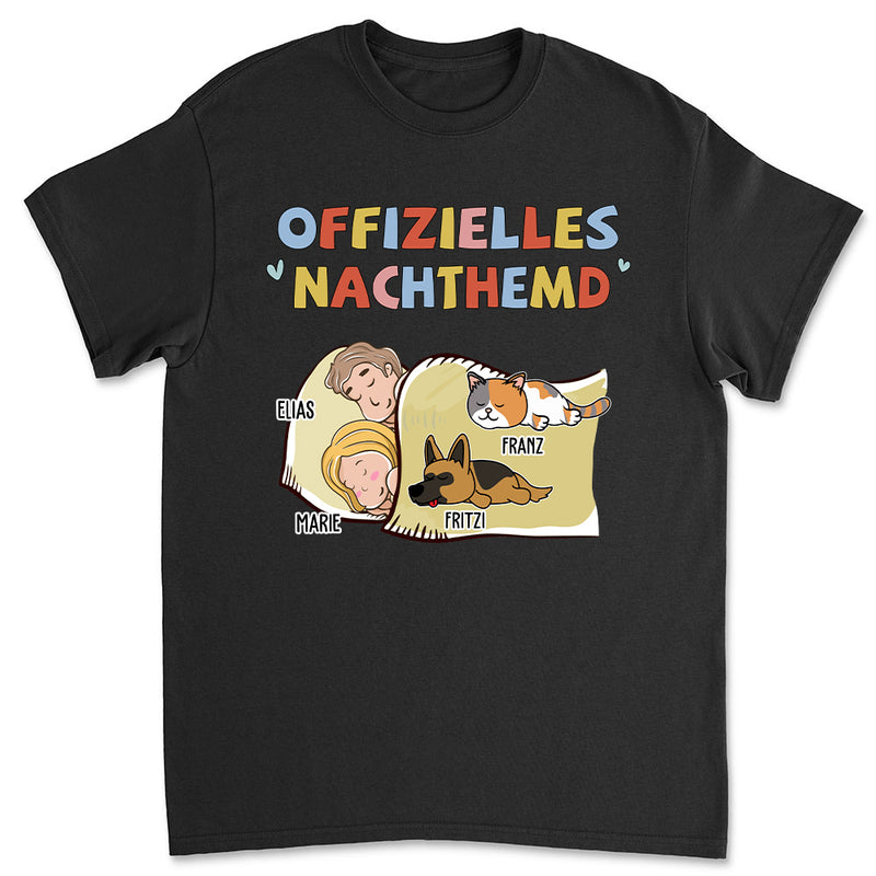 Nachthemd Haustiere Für Paare 2 - Personalisiertes Unisex T-shirt