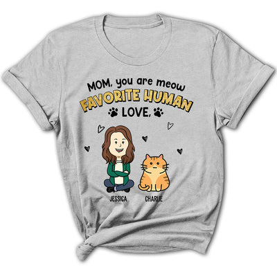 Cat Favorite Human - Personalized Custom Women's T-shirt