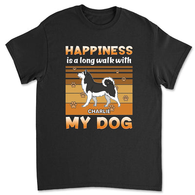 Long Walk With Dog - Personalized Custom Unisex T-shirt