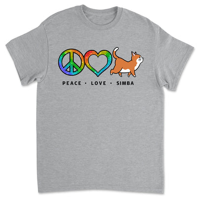 Peace Love Pet Pattern - Personalized Custom Unisex T-shirt