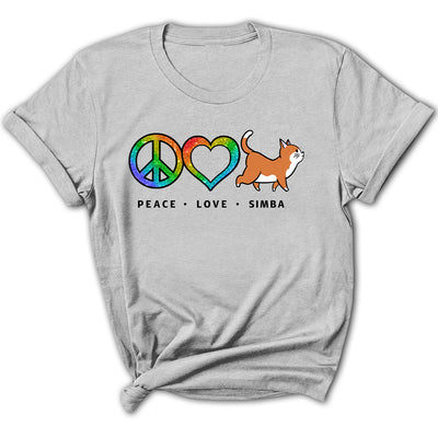 Peace Love Pet Pattern - Personalized Custom Women's T-shirt