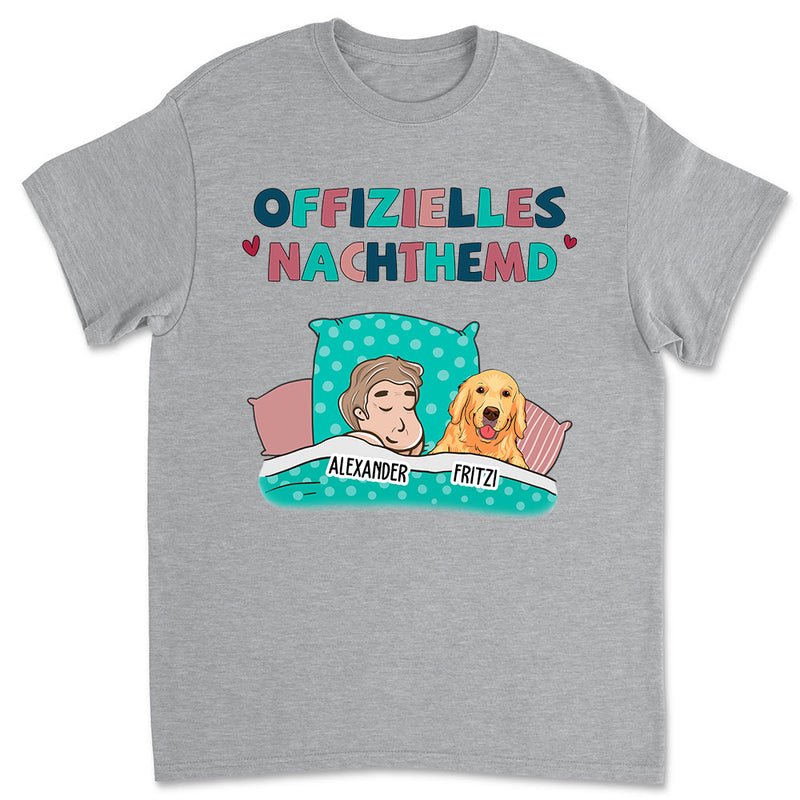 Offizielles Nachthemd Für Haustierbesitzer - Personalisiertes Unisex T-Shirt