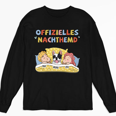 Offizielles Nachthemd Für Paare 2 - Personalisiertes Langarm T-shirt