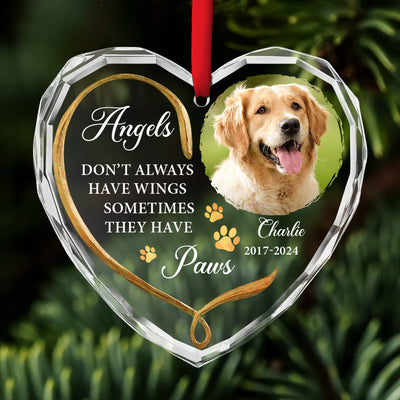 Angels Do Not Have Wings - Personalized Custom Glass Ornament