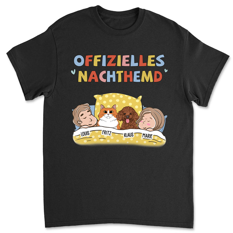 Offizielles Nachthemd Haustiere Für Paare 2 - Personalisiertes Premium T-Shirt