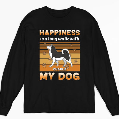 Long Walk With Dog - Personalized Custom Long Sleeve T-shirt