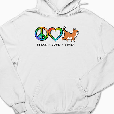 Peace Love Pet Pattern - Personalized Custom Hoodie