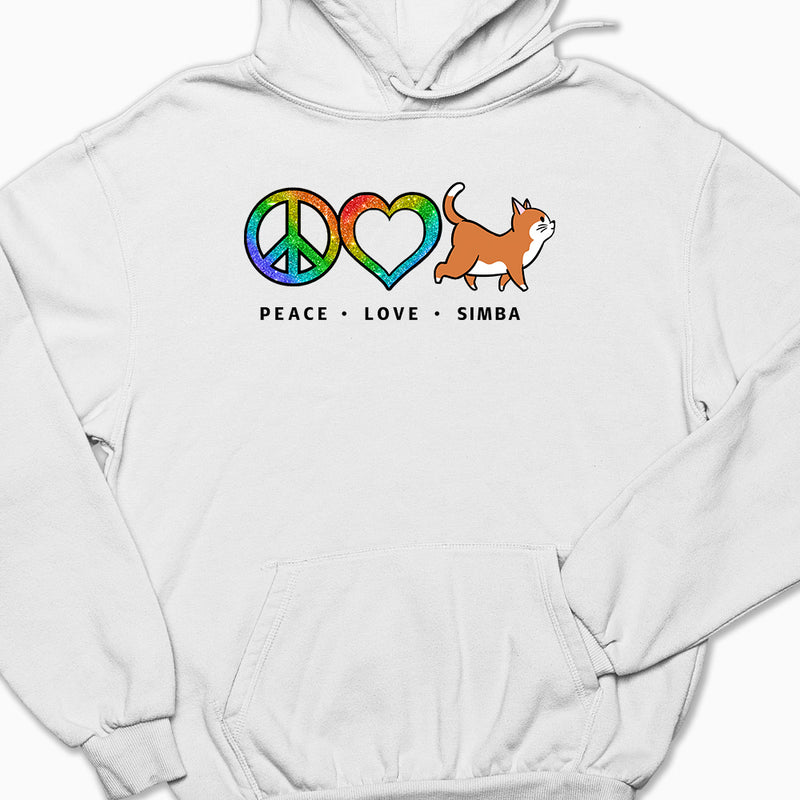 Peace Love Pet Pattern - Personalized Custom Hoodie