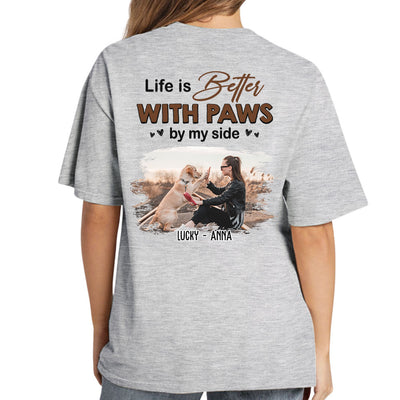 Paws By My Side Photo - Personalized Custom Unisex T-shirt