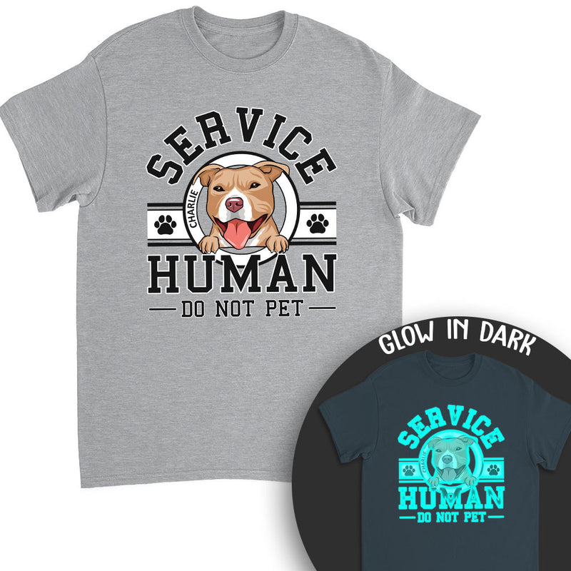 Dog Service Human Logo - Personalized Custom Fluorescent T-shirt