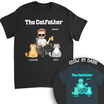 The Catfather - Personalized Custom Fluorescent T-shirt