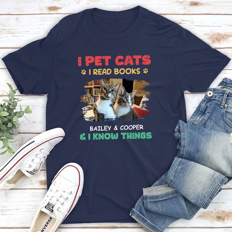 I Pet Cats - Personalized Custom Unisex T-shirt