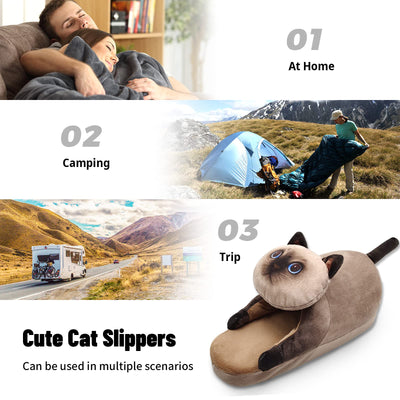 Funny Fuzzy Cat Slippers For Cat Lovers