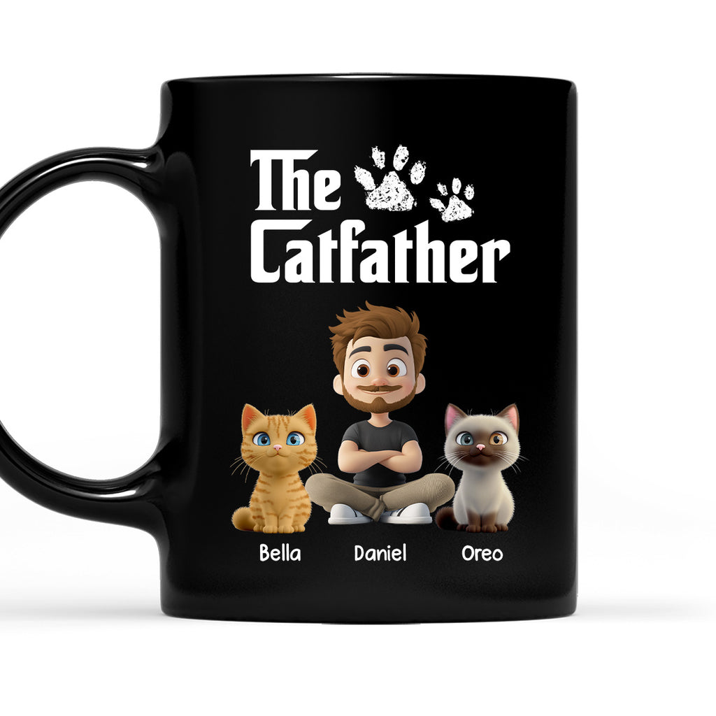 Cool Cat Father - Personalized Custom Coffee Mug